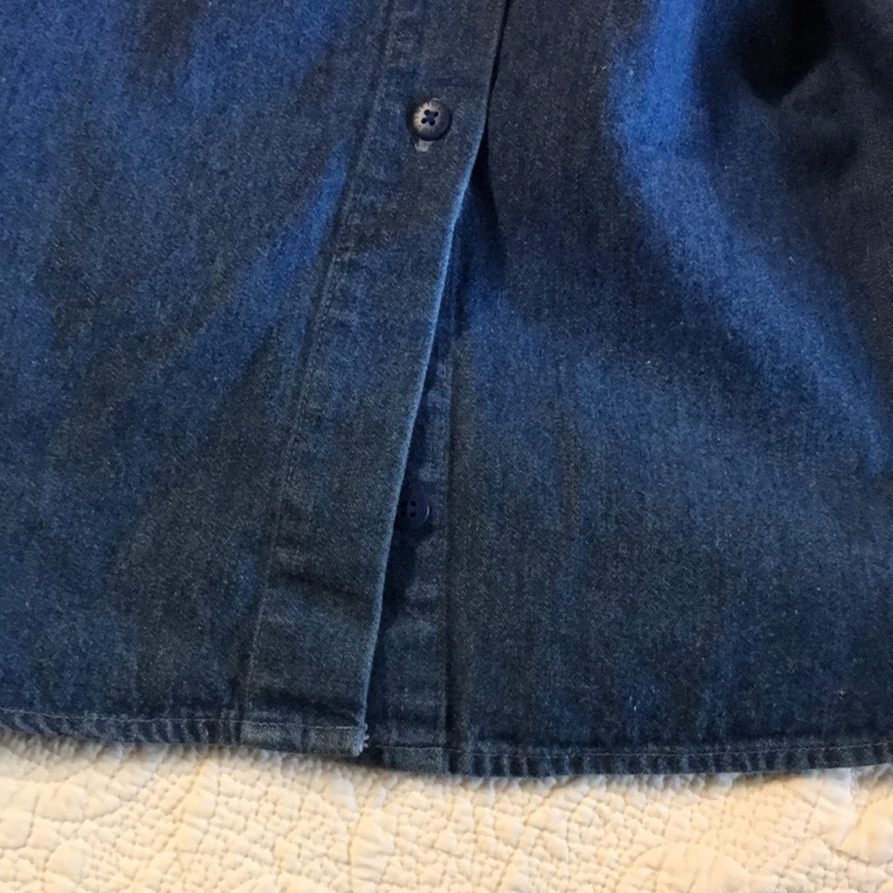 Vintage Disney Embroidered Mickey and Minnie Jean Shirt - Picture 7 of 7